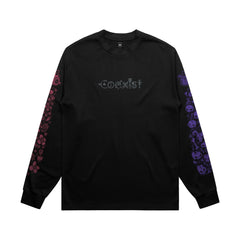 //merch.devolverdigital.co/cdn/shop/files/Coexist-long-sleeve-tshirt---render_1024x1024.jpg?v=1723047506 Cult of the Lamb Coexist Long Sleeve T-Shirt (Black)