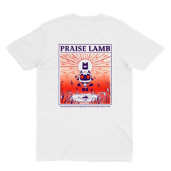 //merch.devolverdigital.co/cdn/shop/products/CotL-RadShirt-2_1024x1024.jpg?v=1653408030 Cult of the Lamb Praise Lamb T-Shirt (White)