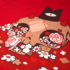 //merch.devolverdigital.co/cdn/shop/products/CotL-SkullShirt-2_1024x1024.jpg?v=1653407931 Cult of the Lamb Floral Skull T-Shirt (Red)
