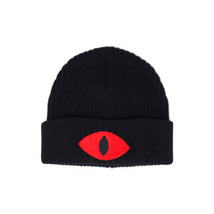 //merch.devolverdigital.co/cdn/shop/products/CotL_Beanie_1_1024x1024.jpg?v=1653406425 Cult of the Lamb Embroidered Eye Beanie Hat (Black)