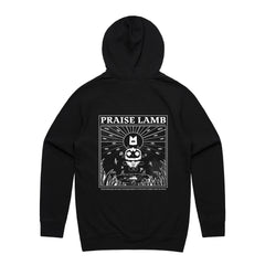 Cult of The Lamb Praise Lamb Hoodie (Black, Screen-printed)