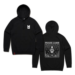//merch.devolverdigital.co/cdn/shop/products/Praise-Lamb---hoodie---comp-render_1024x1024.jpg?v=1674823892 Cult of The Lamb Praise Lamb Hoodie (Black, Screen-printed)