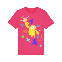 //merch.devolverdigital.co/cdn/shop/products/ScreenPrintPinkT-Shirt-FrontWEB_1024x1024.png?v=1601908422 Fall Guys Screen Print T-Shirt (Pink)