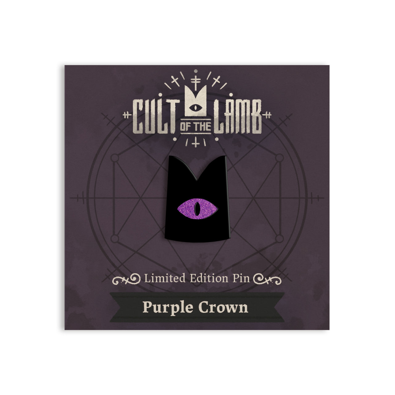 Cult of the Lamb Purple Crown Enamel Pin