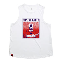 Cult of the Lamb Praise Lamb Tank Top (White)