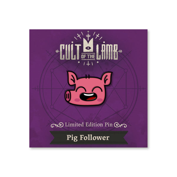 Cult of the Lamb Pig Follower Enamel Pin